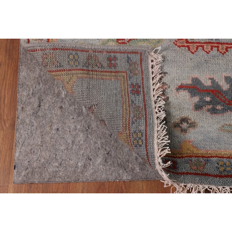 Floral Oushak Oriental Area Rug Handmade Wool Carpet - 8'2"x 9'9"