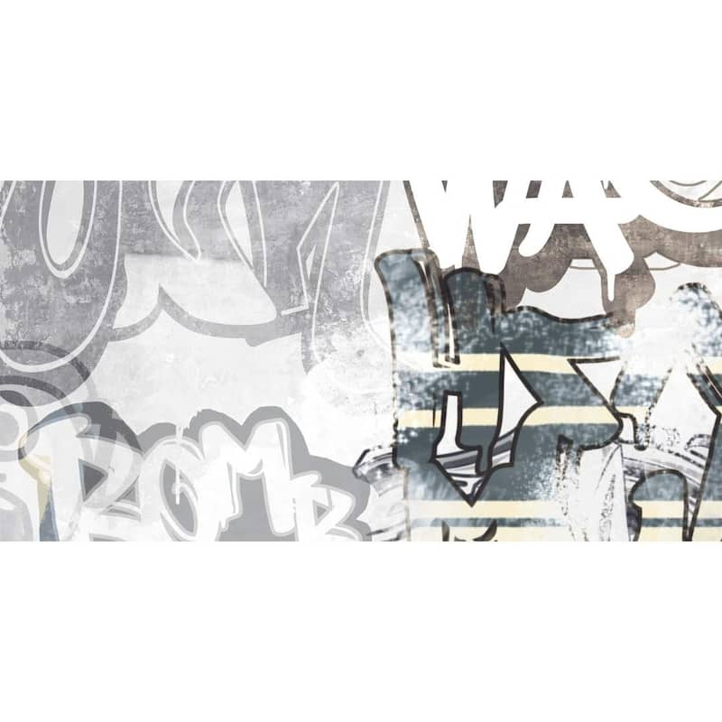 Monroe 24x48 White Matte Graffiti Porcelain Tile - Floor & Wall - Large Format