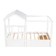 preview thumbnail 8 of 7, Twin Size House Bed Modern Wood Canopy Bed with Roof, Window and Large Drawer