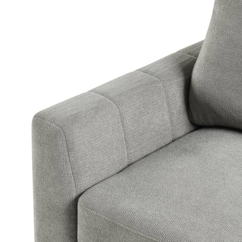 L-Shaped Sectional Sofa with Pull-out Sofa Bed, Modular Sleeper Sofa Couch with Reversible Storage Chaise for Living Room