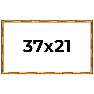 37x21 Frame Gold Bamboo Picture Frame Modern Photo Frame Includes UV Acrylic Shatter Guard Front Acid Free Foam Backing Board