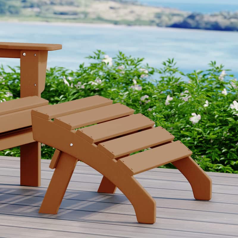 Polytrends Altura Outdoor Adirondack Folding Ottoman