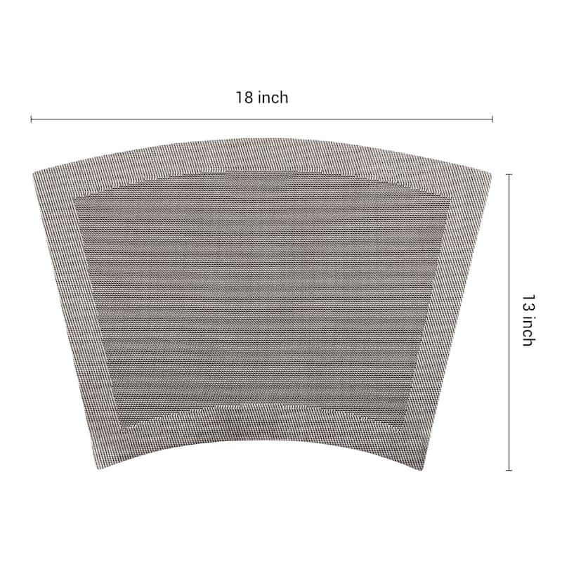 Placemats Set of 8, PVC Placemats for Kitchen Dining Table Decor - 18*13in