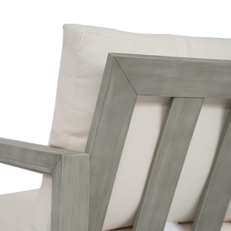 Westchester Acacia Wood Outdoor Club Chair with Cushion by Christopher Knight Home