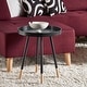 preview thumbnail 3 of 16, Marcella Paint-Dipped Round Tray-Top Side Table by iNSPIRE Q MODERN