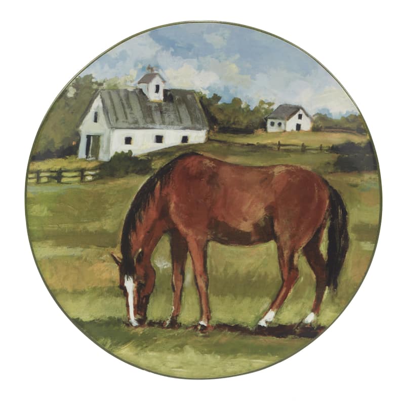 Certified International York Stables 10.5" Dinner Plates, Set of 4 - 11' x 11'