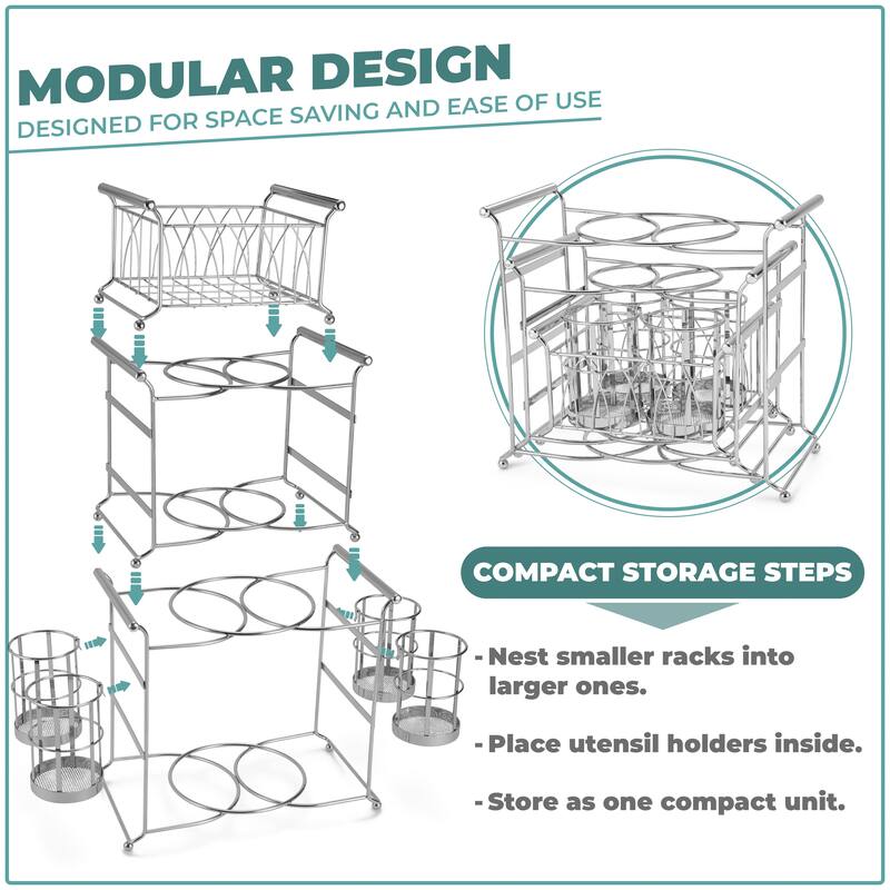 Sorbus 3 Tier Utensil Caddy - Multi-Purpose Steel Mesh Caddy