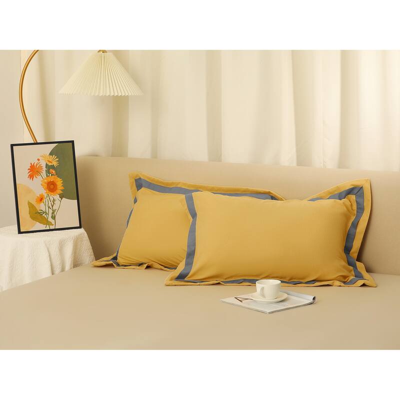 Polyester Pillow Cases, Room Decor Hair Care Pillow Shams, Wrinkle-Resistant Pillowcase Set of 2 with Envelope Closure