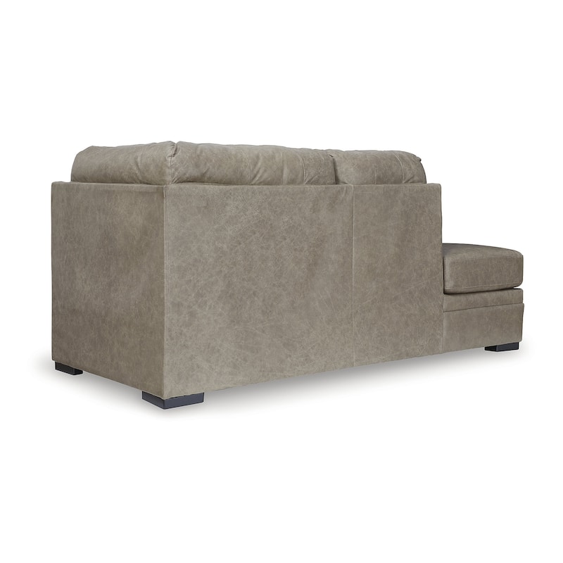 Signature Design by Ashley Amuleto Brown 2-Piece Sectional with Chaise - 124"W x 86"D x 40"H