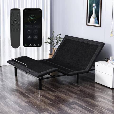 Tackspace Adjustable Bed Base Queen, Easy Assembly, with Dual Motors, Anti-Snore/ Zero Gravity/Memory/TV Position
