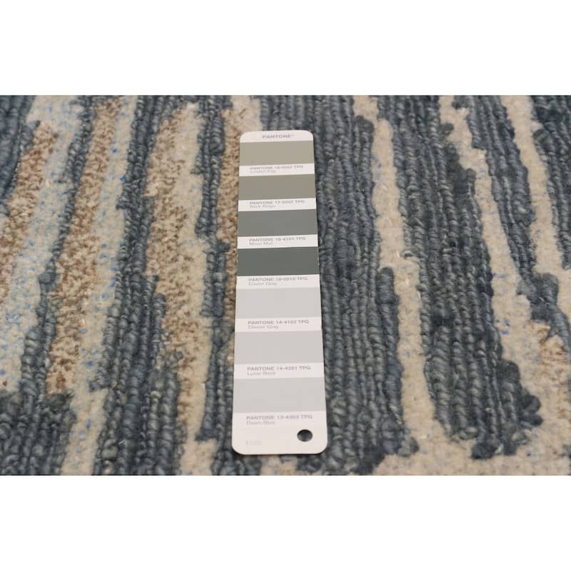 ECARPETGALLERY Hand-knotted Tangier Grey Wool Rug - 9'10 x 13'9