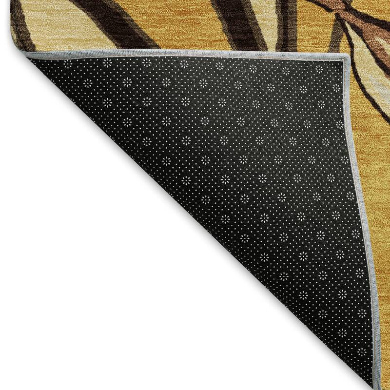 Machine Washable Indoor/ Outdoor Bird Mosaic Chantille Rug