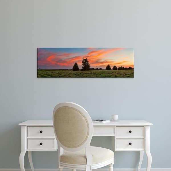 Shop Easy Art Prints Panoramic Images S Clouds At Sunset Prairie