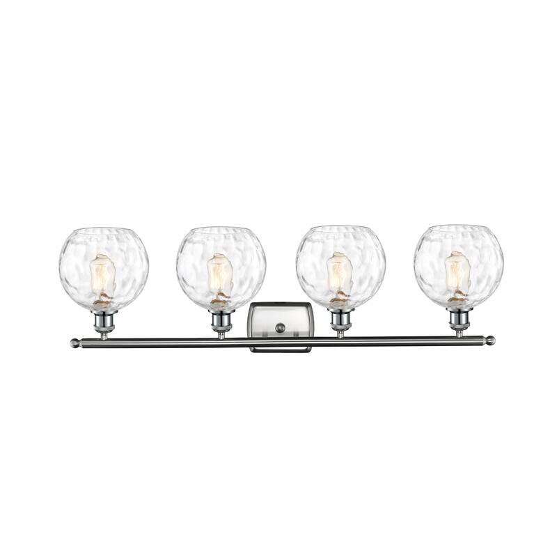 Innovations Lighting Athens Water Glass - 4 Light 36" Bath Vanity Light - 8"Shade