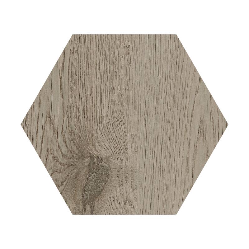 TileHQ Stellar White 8 x 9 Porcelain Hexagon Floor and Wall Tile (25 PC Per Carton) (9.37 SQFT Per Carton) - Grey