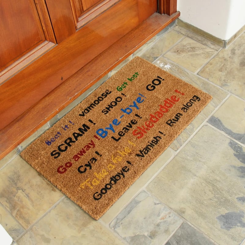 Rubber-Cal Rude "Leave Door Mat" Kit - 18" x 30" - 2 Doormats