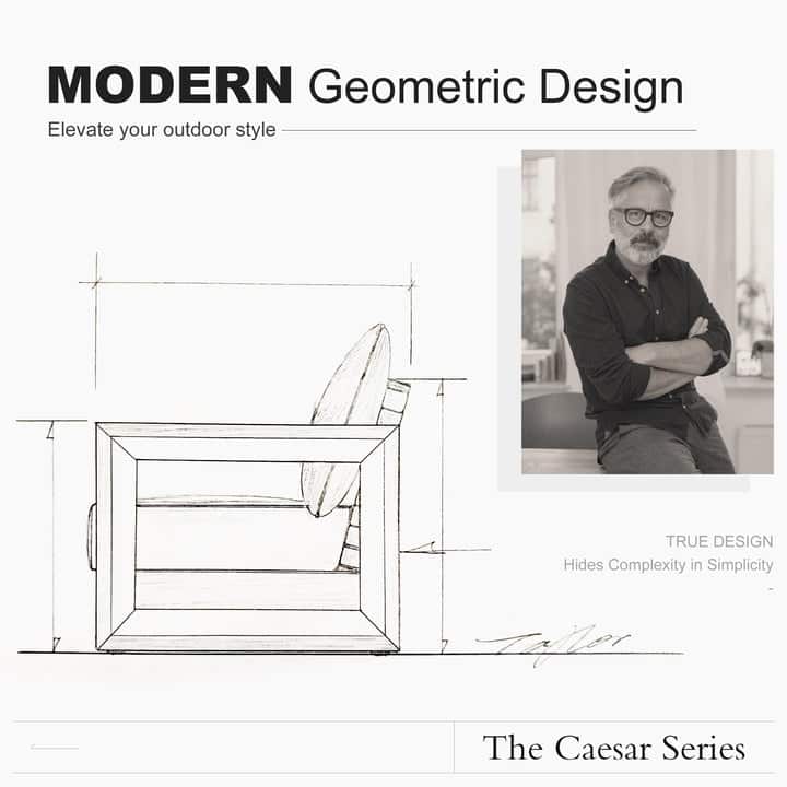 PURPLE LEAF Caesar Khaki Outdoor Couch with 9.6" Thick Cushion and Table for Yard Porch Deck Outdoor Patio Conversation Sets