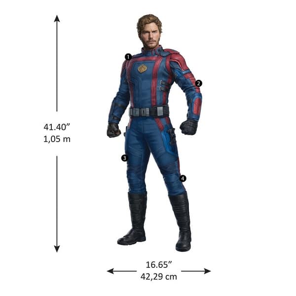 dimension image slide 0 of 2, GOTG 3 Star-Lord Quill Giant Peel and Stick Wall Decals by RoomMates