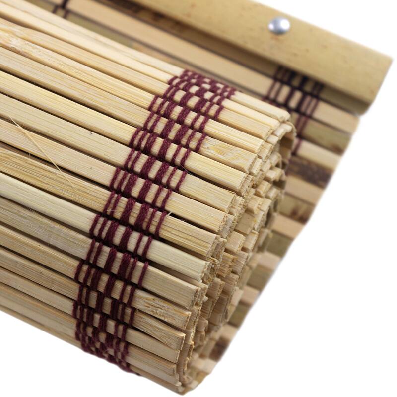 Burnt Bamboo Cordless Window Shade - Tortoise