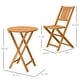 preview thumbnail 2 of 6, 3-Pieces Folding Wood Bistro Set with 2 Folding Chairs and Round Coffee Table