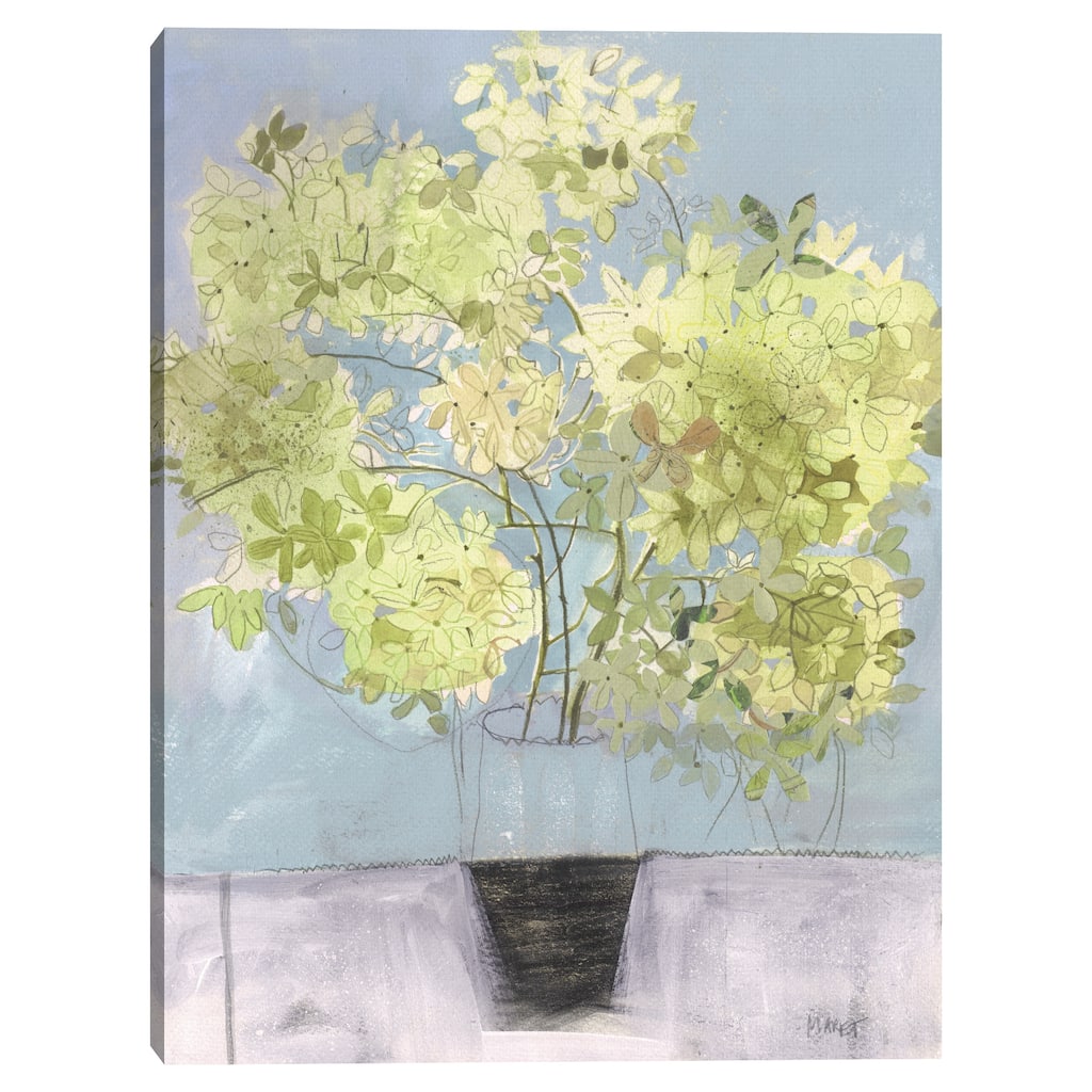 Still Life I on Blue by Maret Hensick Canvas Art Print