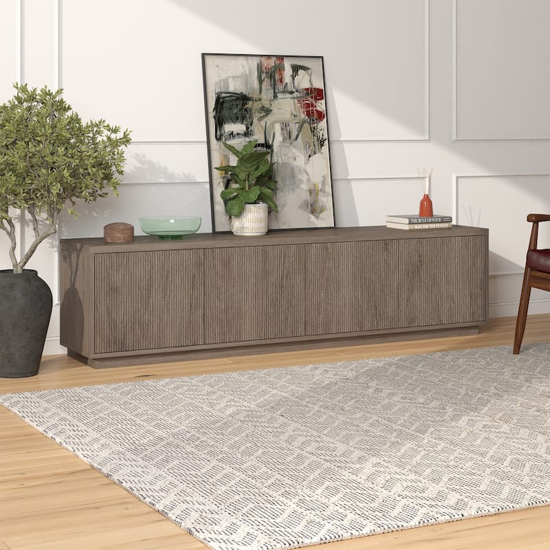 Hanson Rectangular Fluted TV Stand for TV's up to 85"