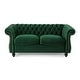 preview thumbnail 3 of 9, Somerville Upholstered Chesterfield Nailhead Loveseat by Christopher Knight Home