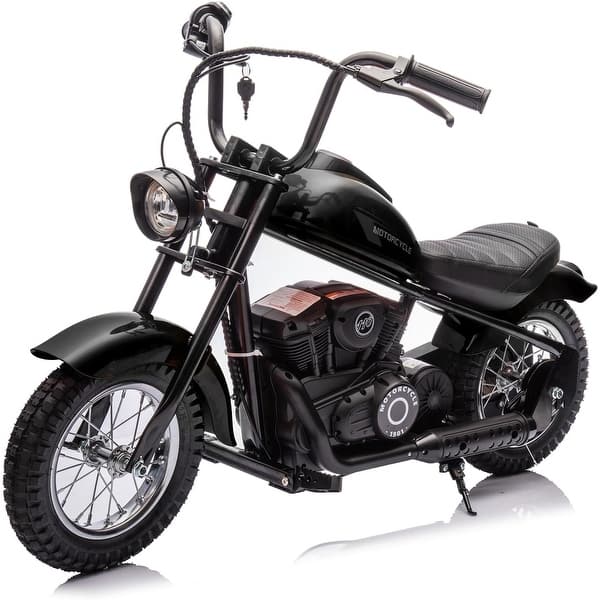 slide 2 of 13, Electric Motorcycle for Kids, 24V 250W Kids Electric Dirt Bike, Two Speed Max Up to 14MPH & 60 Minutes Continuous Black