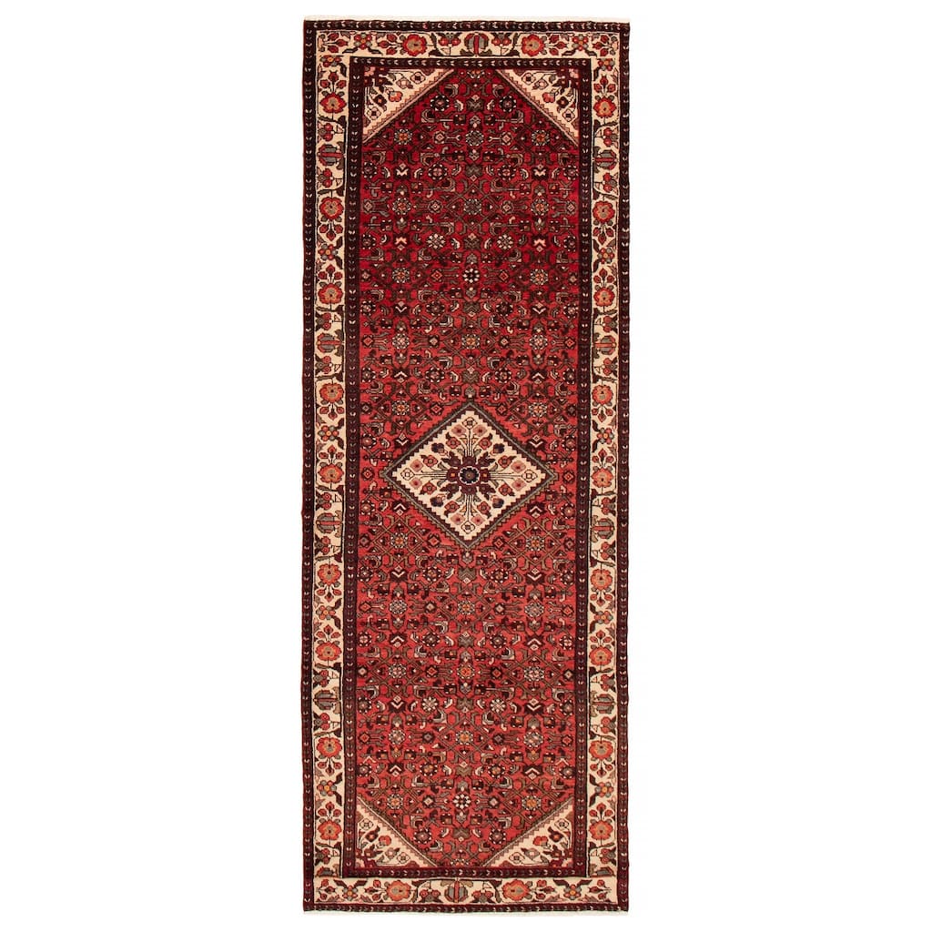 ECARPETGALLERY Hand-knotted Andelz Red Wool Rug - 3'9 x 10'1