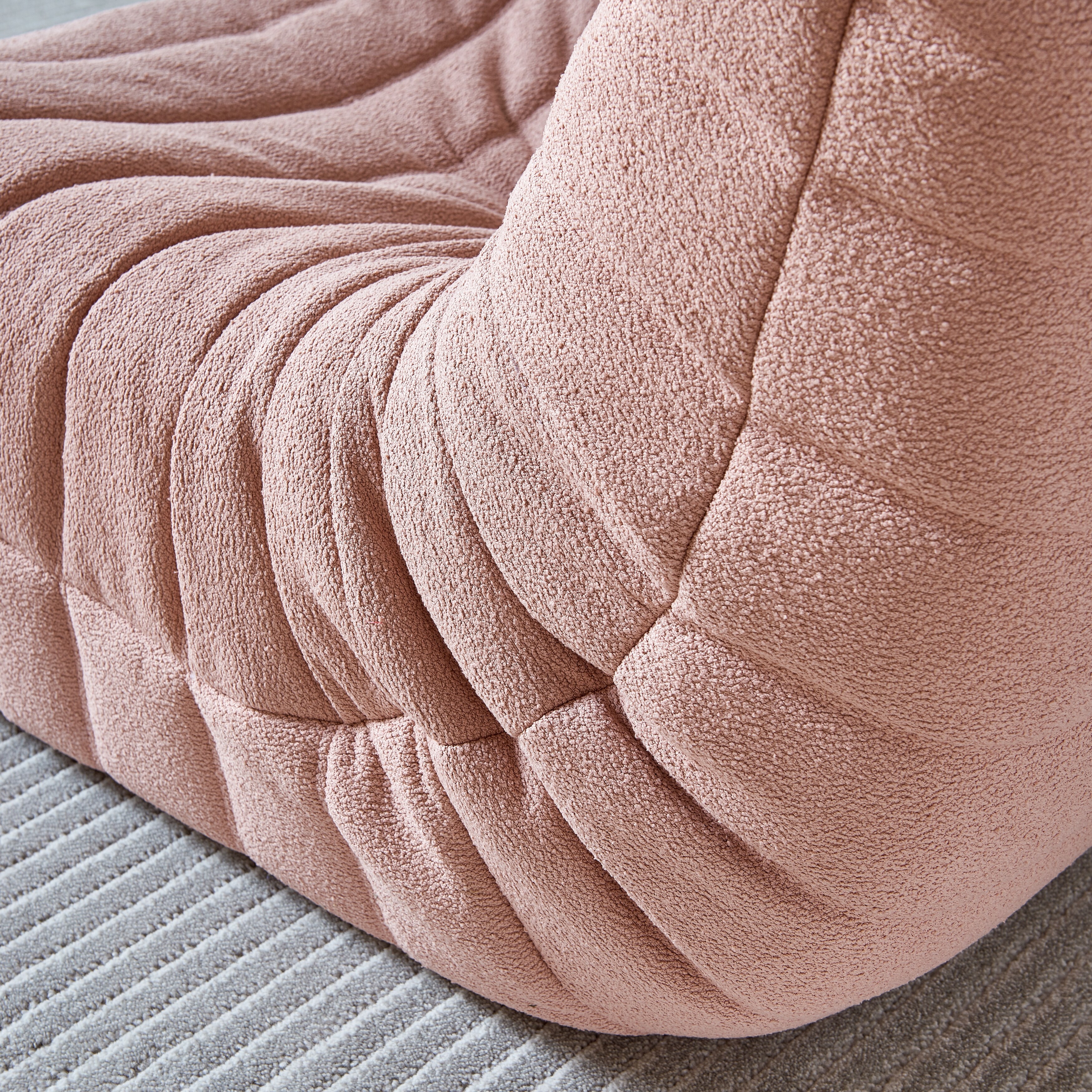 Stylish Teddy Fabric Lazy Floor Lounge Chair Single Corner Chair