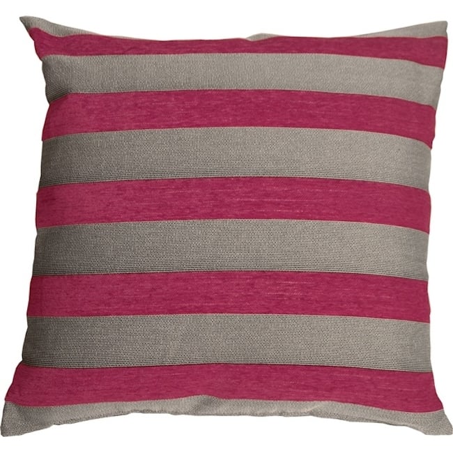 Brackendale Stripes 22x22 Throw Pillow with Polyfill Insert, Pink