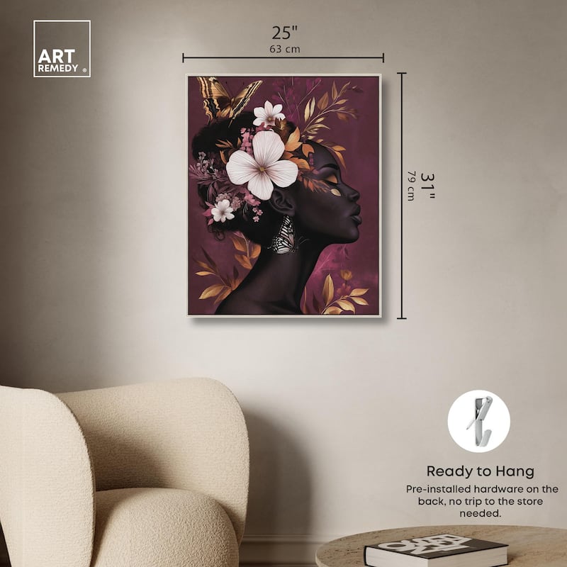 She Blooms in Darkness I Canvas by Art Remedy