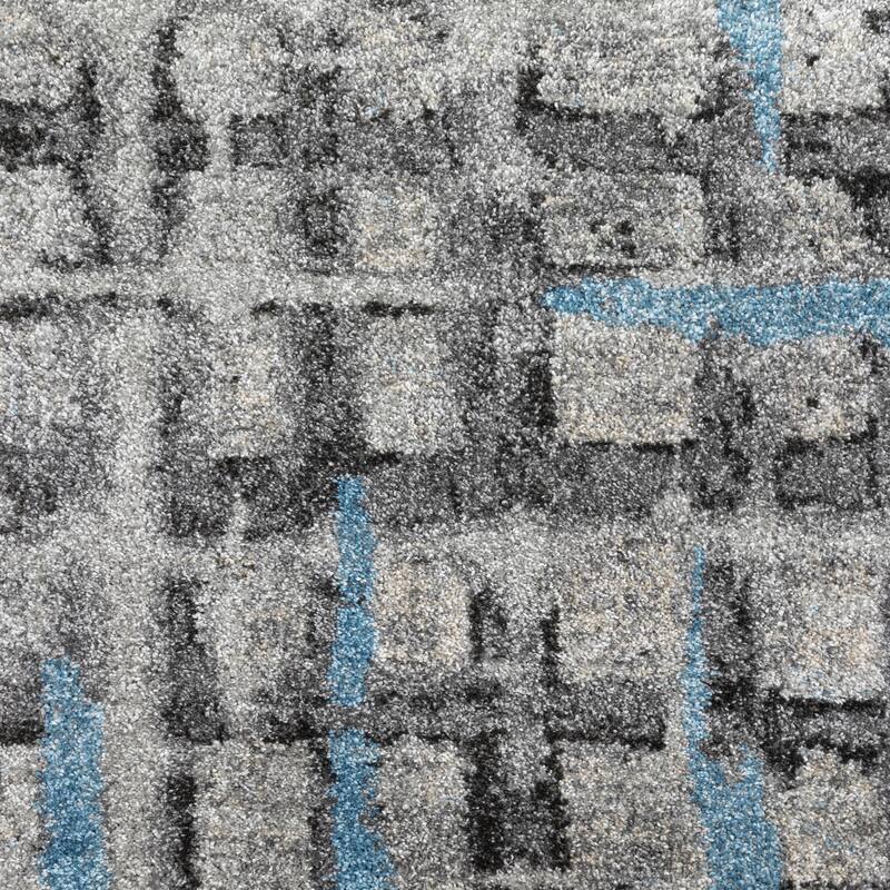 Addison Plano Modern Crosshatch GREY Area Rug