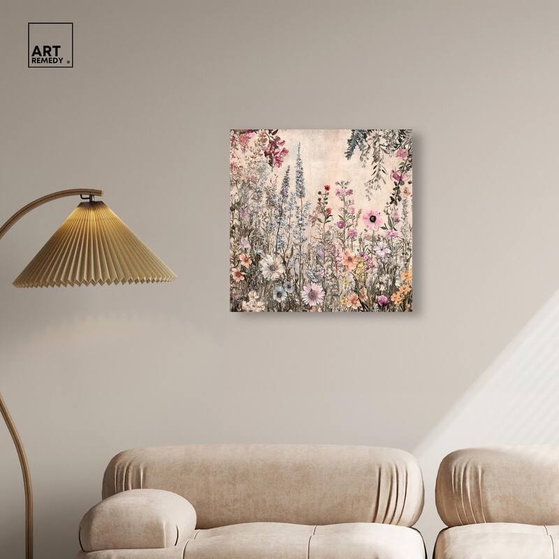 Chiffon Cosmos Canvas by Art Remedy, Gallery Wrapped