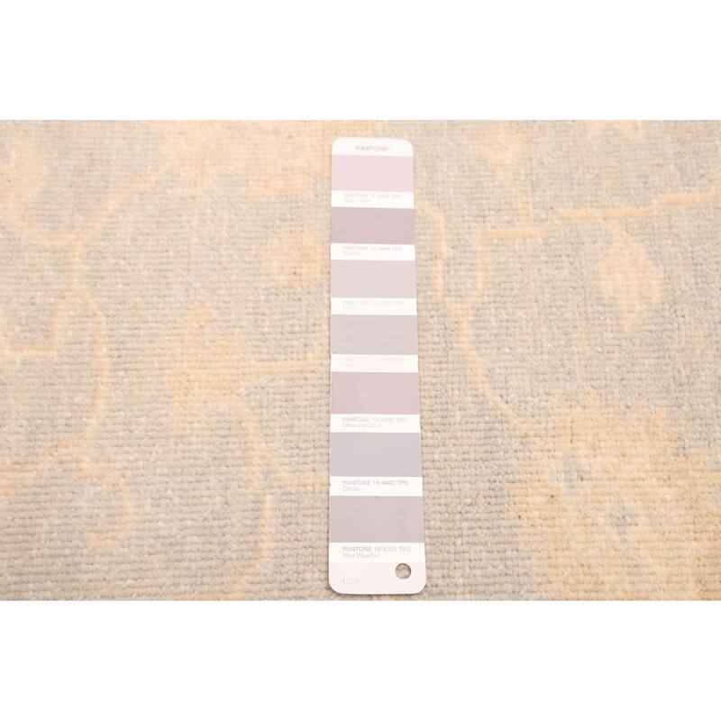 ECARPETGALLERY Hand-knotted Finest Oushak Grey Wool Rug - 3'1 x 5'0