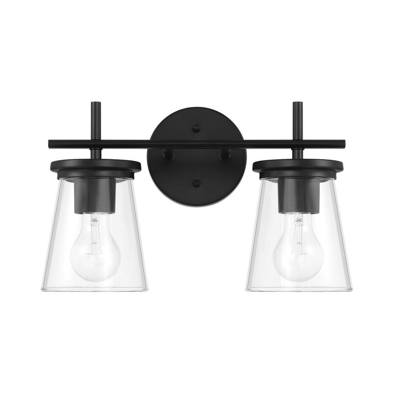 Craftmade 60402 Connell 2 Light 15" Wide Vanity Light - Flat Black