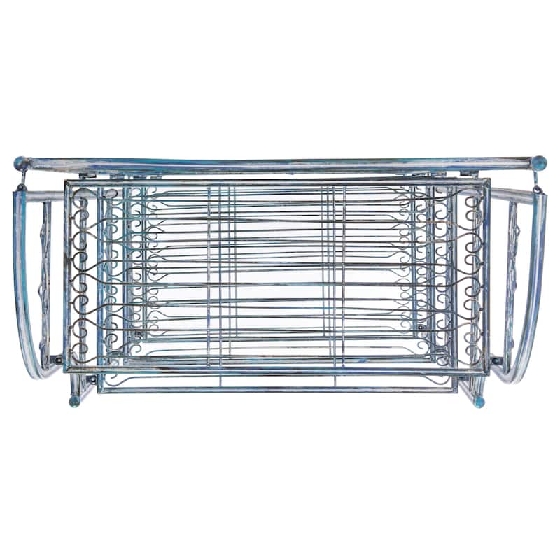 SAFAVIEH Bryn Victorian Wrought Iron 4-Tier Outdoor Bakers Rack - 25 In. W x 15 In. D x 63 In. H - 25"W x 15"D x 63"H