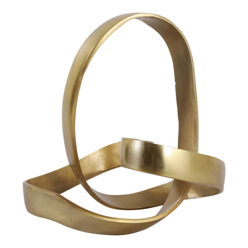 Decorative Aluminum Metal Knot Sculptural - 11"