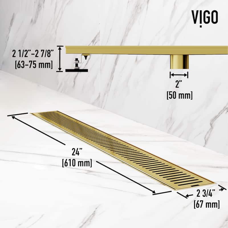 VIGO Elan Linear Shower Drain