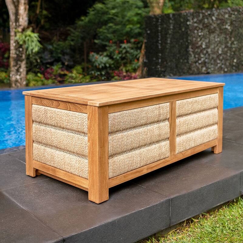Cambridge Casual Blaine Teak Wood Outdoor Storage Box