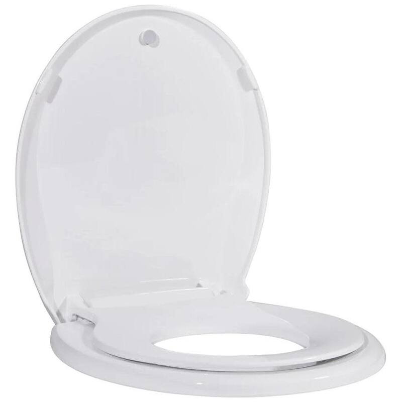 Swiss Madison SM-TS1802 Trio Round Closed-Front Toilet SeatQuick - Glossy White