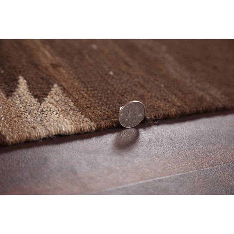 Natural Dye Tribal Geometric Kilim Oriental Wool Area Rug Flat-woven - 4'10" x 6'8"