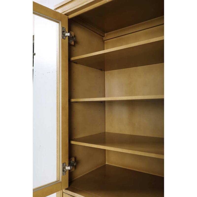 Winslow 16-28 Inch Bath Storage Glass Cabinet