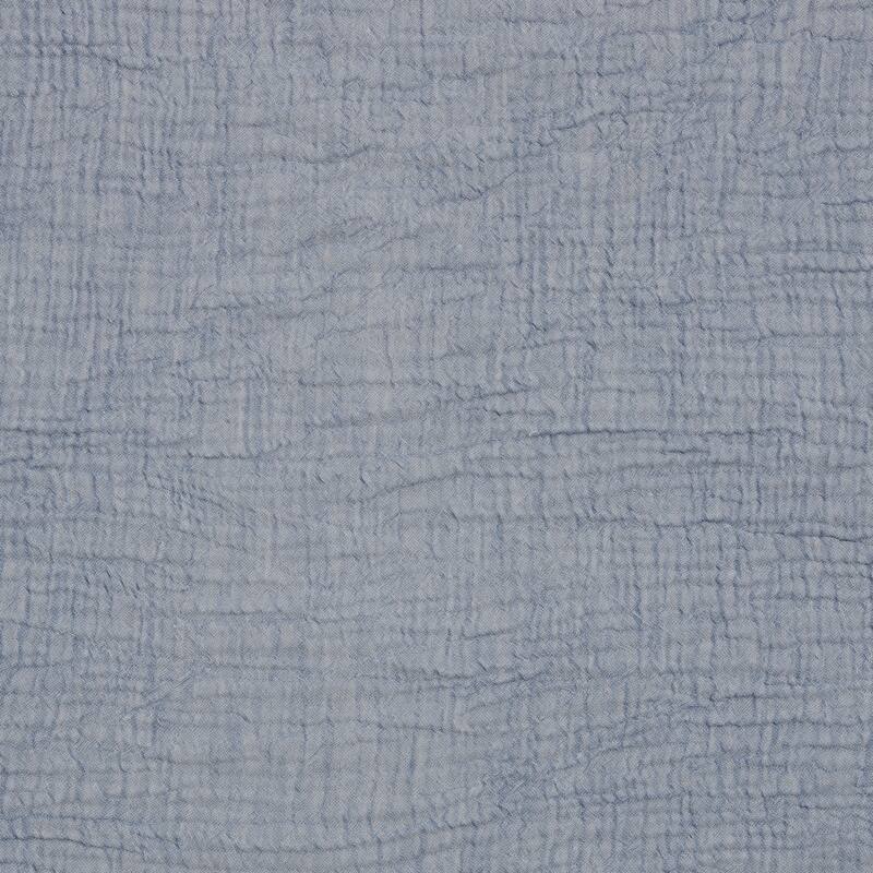 Sevita Solid Turkish Cotton Crinkled Standard Size Throw Blanket with Fringe