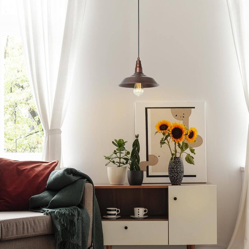 Farmhouse Industrial 1-Light Pendant Lights Pot Barn Lamps for Kitchen Island