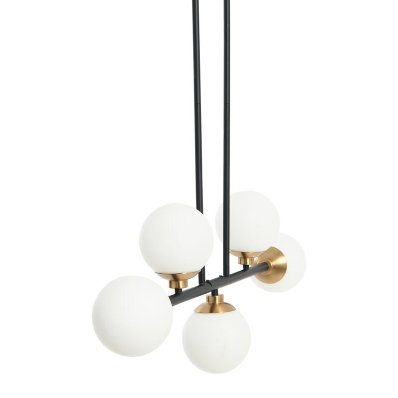 Robert Stevenson Lighting Lorne - Metal and Frosted Glass Chandelier