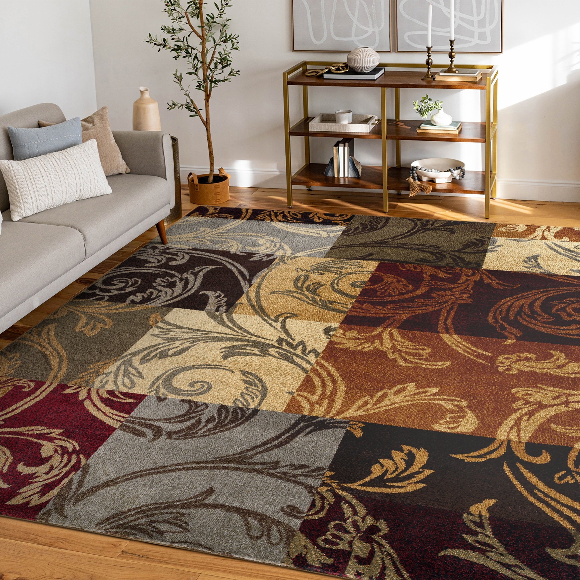 Infinity Transitional Floral Indoor Area Rug