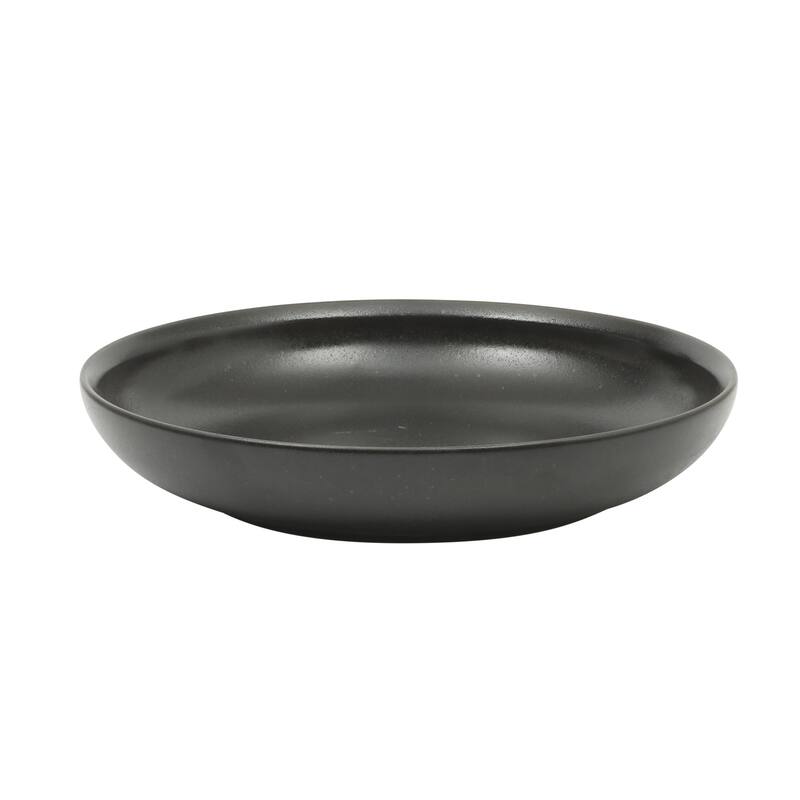 Gibson Elite Beckett 4-Piece Dinner Bowl Set - Reactive Glaze Stoneware - Shallow Pasta Bowls