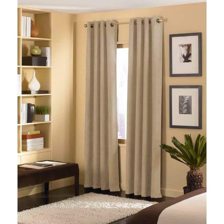 Cameron Luxe Microsuede Grommet Curtain Panel