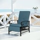 preview thumbnail 8 of 51, Outdoor Cushioned Chaise Lounge Adjustable Patio Reclining Lounge Chair, Recliner Lounge Chair & Bistro Table Set